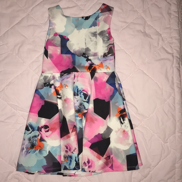 Flower print skater style Dress - Picture 7 of 8
